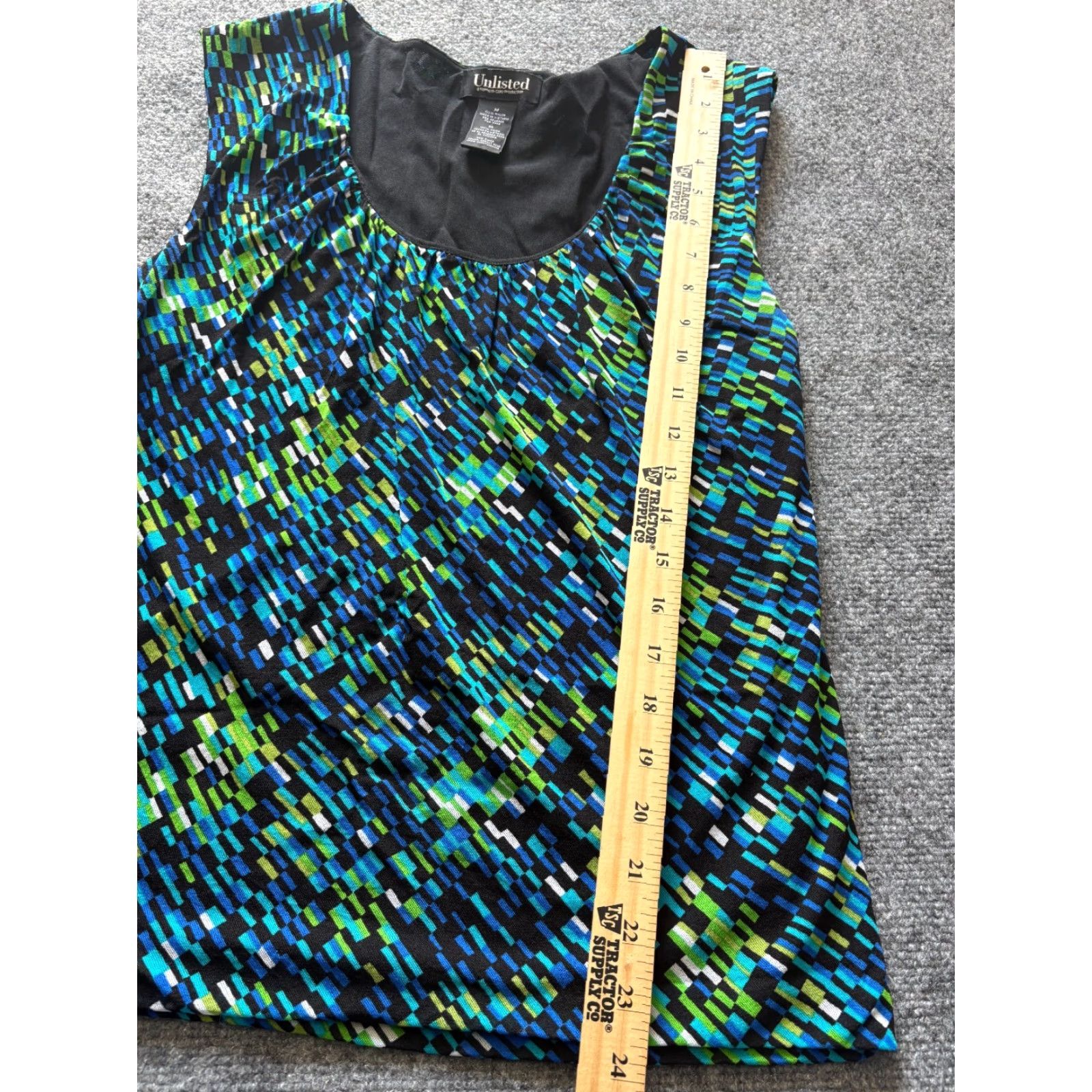 Kenneth Cole Kenneth Cole Womens Shirt Top Medium Sleeveless Blouse Green Black Blue - Regular M Shirt Women Twist: Casual Workwear, City Classic, All Seasons Size M / US 6-8 / IT 42-44 - 3 Thumbnail