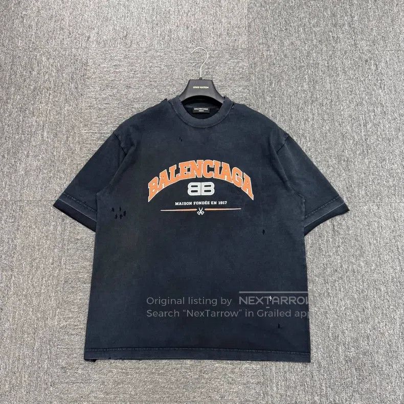 Balenciaga Balenciaga Ripped Distressed Letter Printed Short Sleeve Size US XS / EU 42 / 0 - 1 Thumbnail