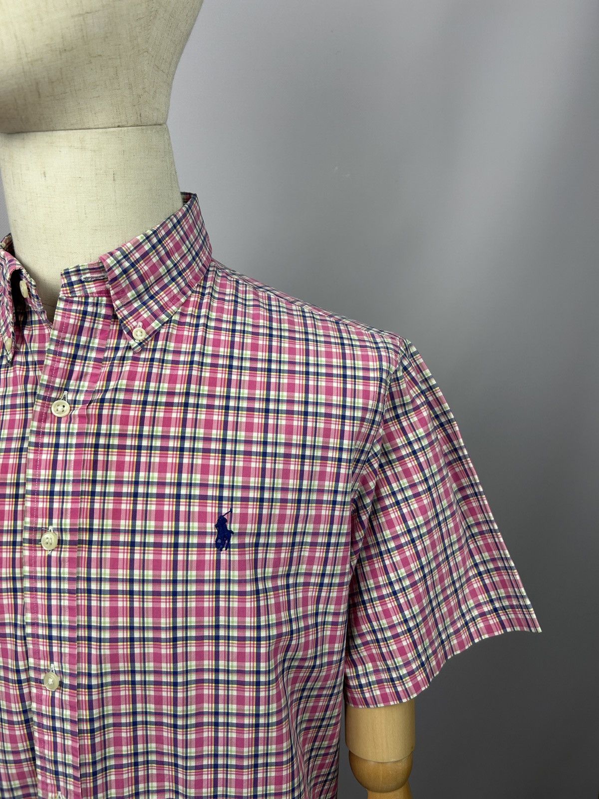 Polo Ralph Lauren Polo Ralph Lauren Check Pink Multicoloured S/S Shirt Size US L / EU 52-54 / 3 - 3 Thumbnail