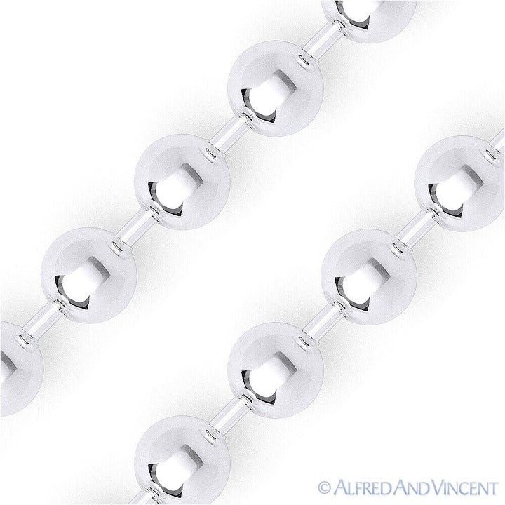 Other 3.4mm Polished Ball Bead Link Italian Chain Bracelet Size 8" Size ONE SIZE - 2 Thumbnail