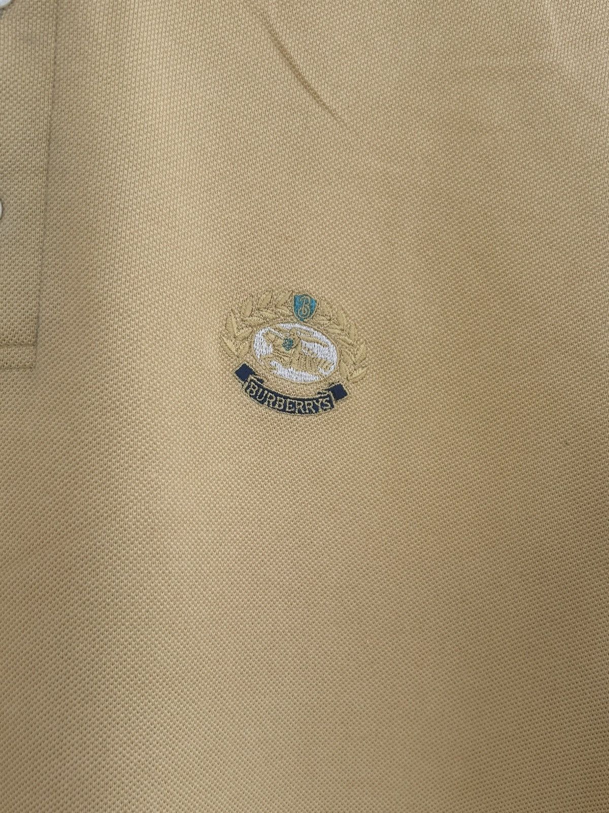 Burberry Burberry Vintage Longsleeve Polo Tee Yellow Size US L / EU 52-54 / 3 - 4 Thumbnail