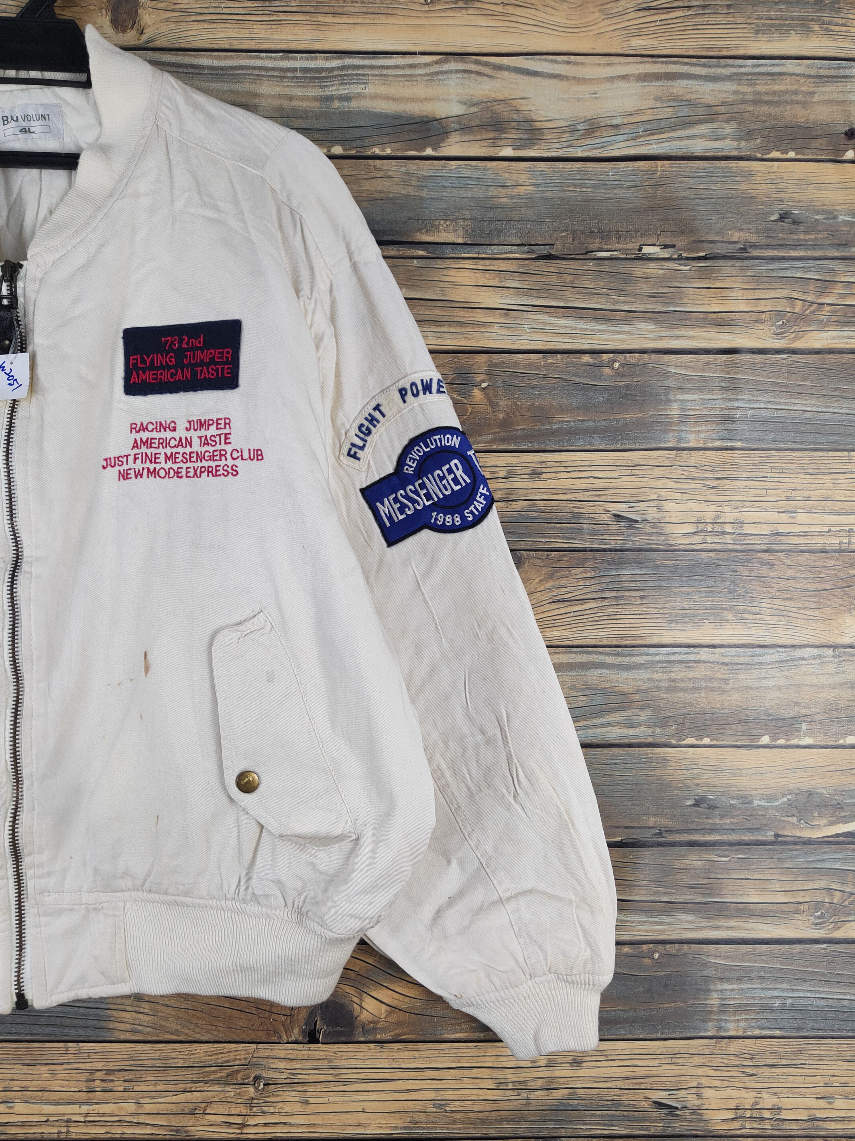 Japanese Brand Big Volunt racing Ivory Jackets vintage #W2051 Size US XL / EU 56 / 4 - 7 Thumbnail