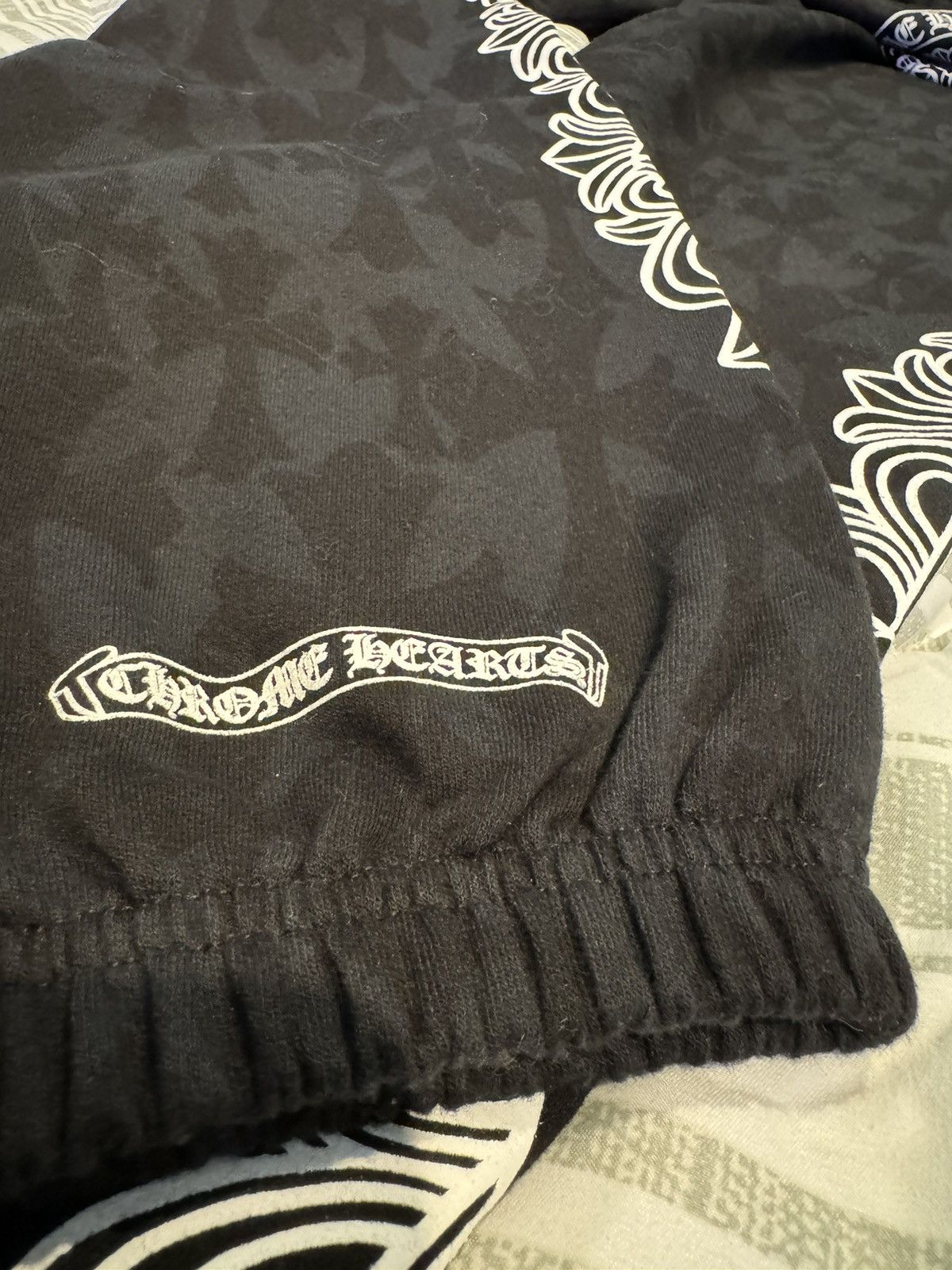 Chrome Hearts Chrome Hearts Cemetery Sweatpants - Medium Black w Horseshoe Size US 32 / EU 48 - 3 Thumbnail