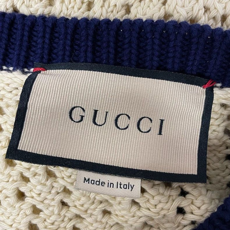 Gucci Gucci Beige mesh knitted sweater 2502-Nextarrow Size US S / EU 44-46 / 1 - 5 Thumbnail