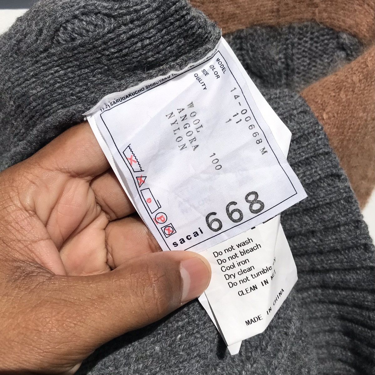 Japanese Brand Sacai 668 Knitwear Wool Angora Nylon Sacai Size US S / EU 44-46 / 1 - 12 Thumbnail