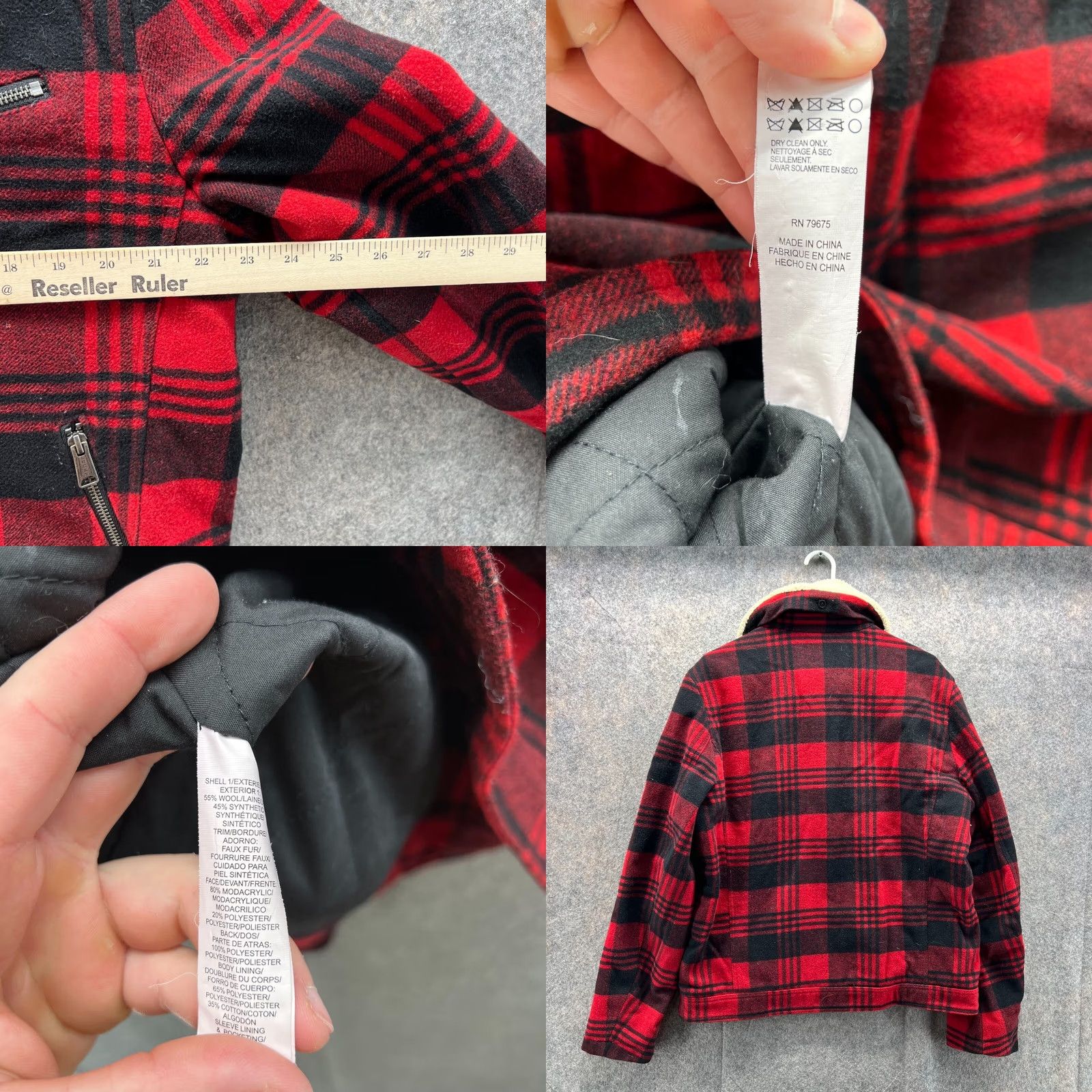 Lucky Brand Lucky Brand Jacket Men Medium Red Full Zip Plaid Sherpa Wool Fleece Logo Striped Vintage: No Regular Size M Autumn Winter Spring Fall Casual Mens Size US M / EU 48-50 / 2 - 8 Thumbnail
