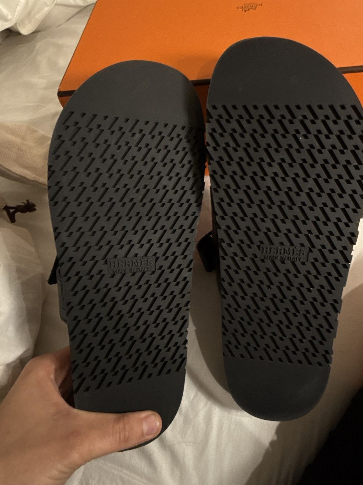 Hermes Hermes Alligator Chypre Sandals Black Noir Size US 10 / EU 43 - 5 Thumbnail