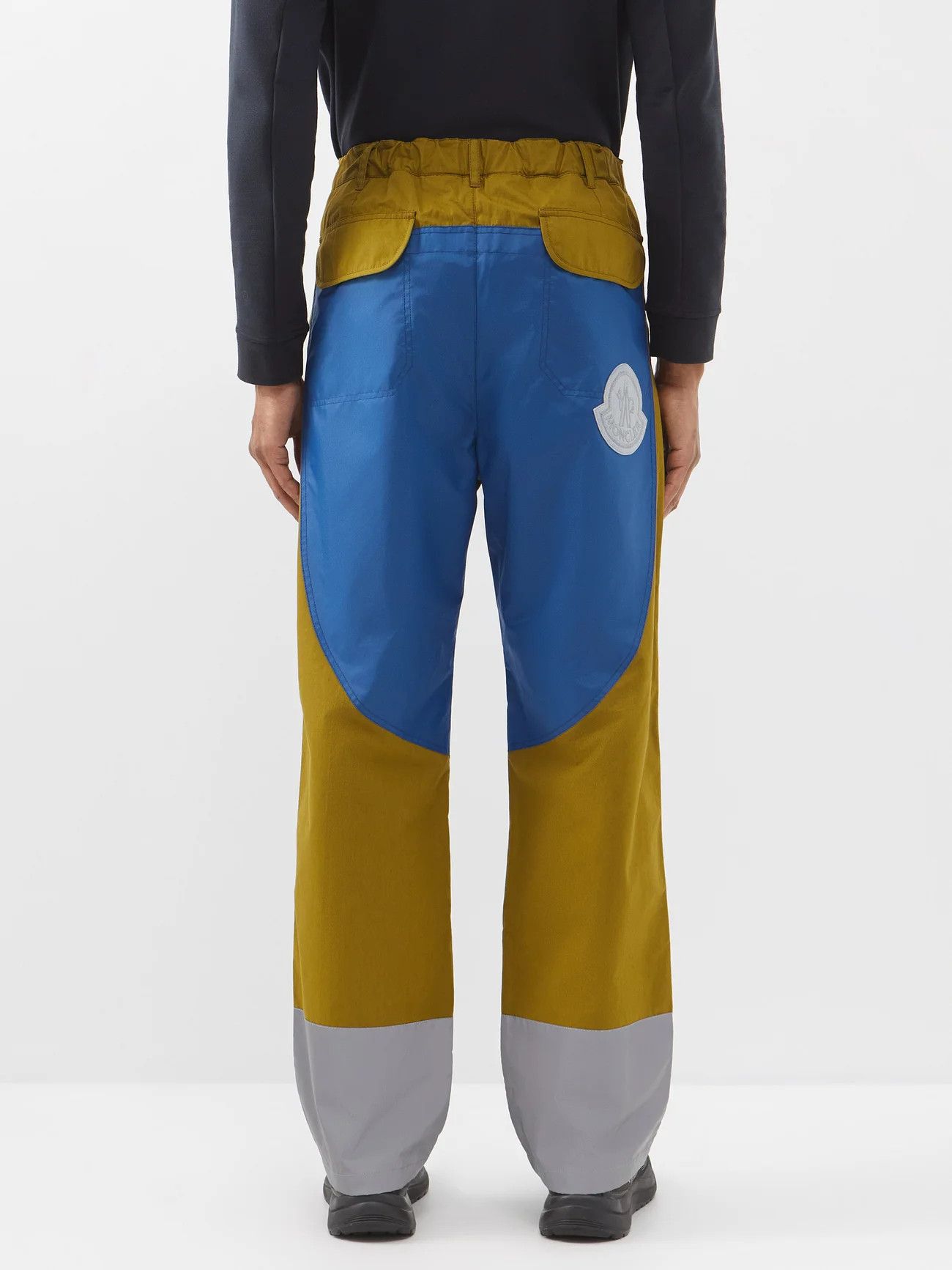 Moncler MONCLER GENIUS 1952 green blue cotton & shell panel pants 34 Size US 34 / EU 50 - 4 Thumbnail