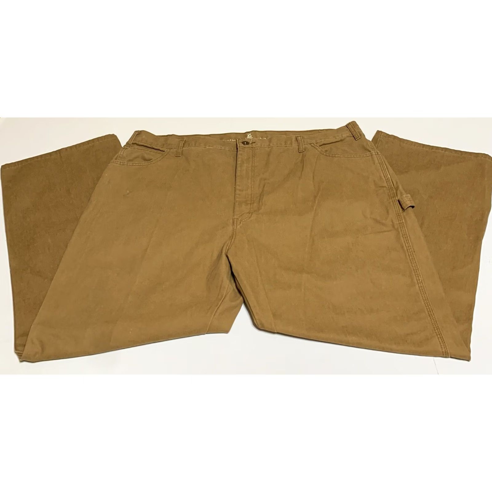 Dickies Dickies Mens Relaxed Fit Straight Leg Carpenter Jeans Brown 42x29 Mens Regular Work Pants Brown Cargo Pocket 29 In Inseam Belt Loops Logo Dickies Mens Size US 42 / EU 58 - 2 Thumbnail