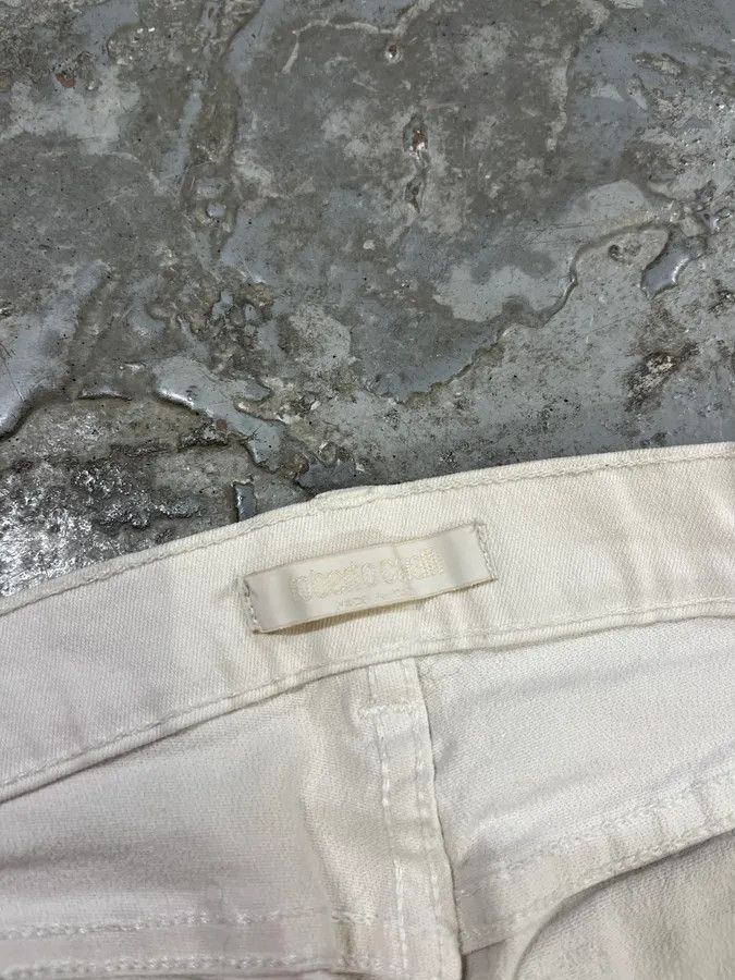 Designer × Roberto Cavalli × Vintage 2000s Roberto Cavalli Cowboy Embellished White Pants Size 24" / US 00 / IT 34 - 9 Thumbnail