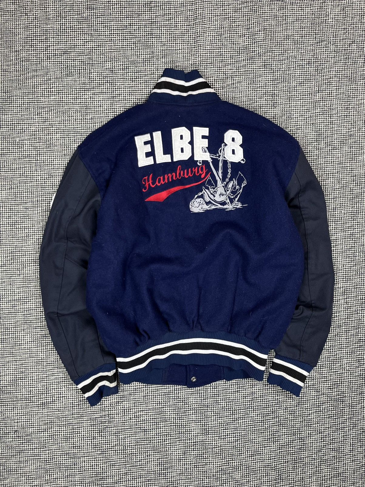 Vintage HSV Hamburg ASICS vintage varsity bomber wool jacket y2k Size US M / EU 48-50 / 2 - 2 Thumbnail