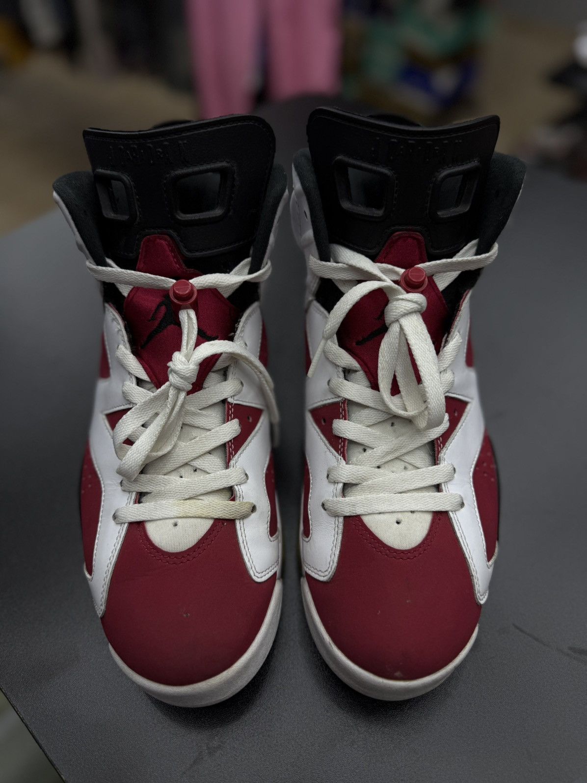 Jordan Brand × Nike Jordan 6 Carmine Size 9.5 Red White Pre Owned 🧼 Size US 9.5 / EU 42-43 - 7 Thumbnail