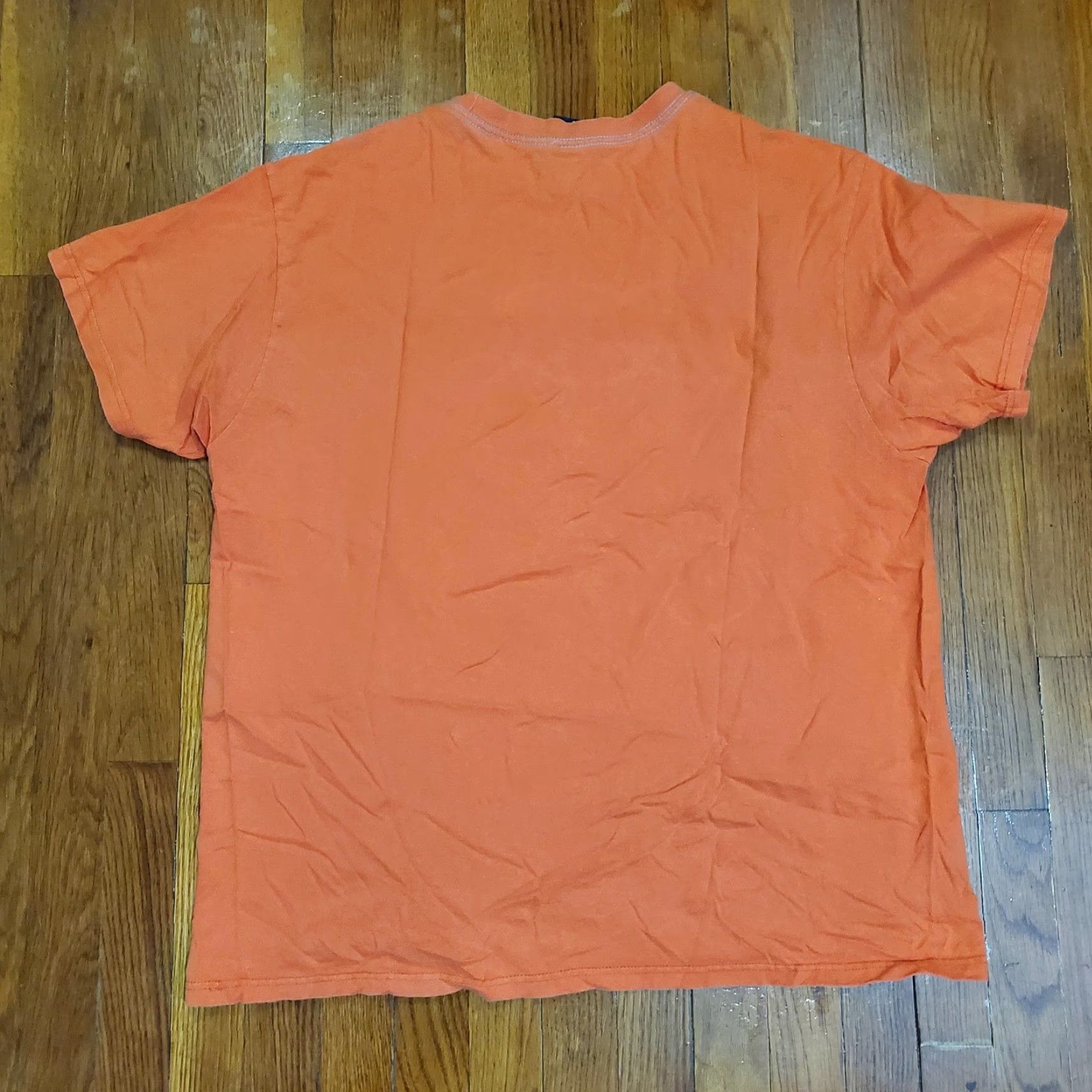 Nautica Nautica Jeans Company Shirt Mens XL Orange Graphic Tee Short Sleeve Crew Neck Jersey Cotton Logo Printed Worldwide Distributed Size US XL / EU 56 / 4 - 6 Thumbnail