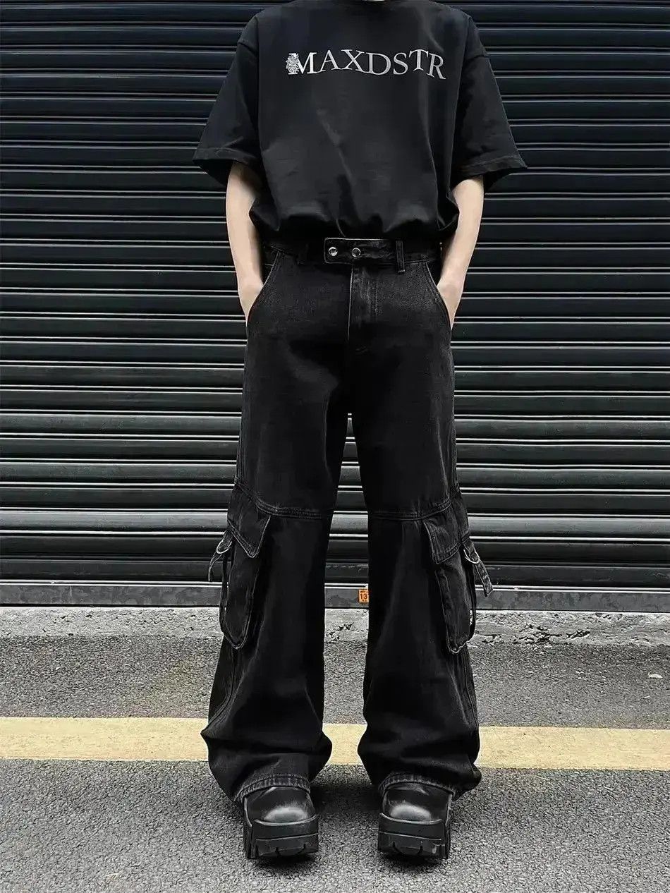 Japanese Brand Large pocket loose floor mop casual pants Size US 32 / EU 48 - 3 Thumbnail
