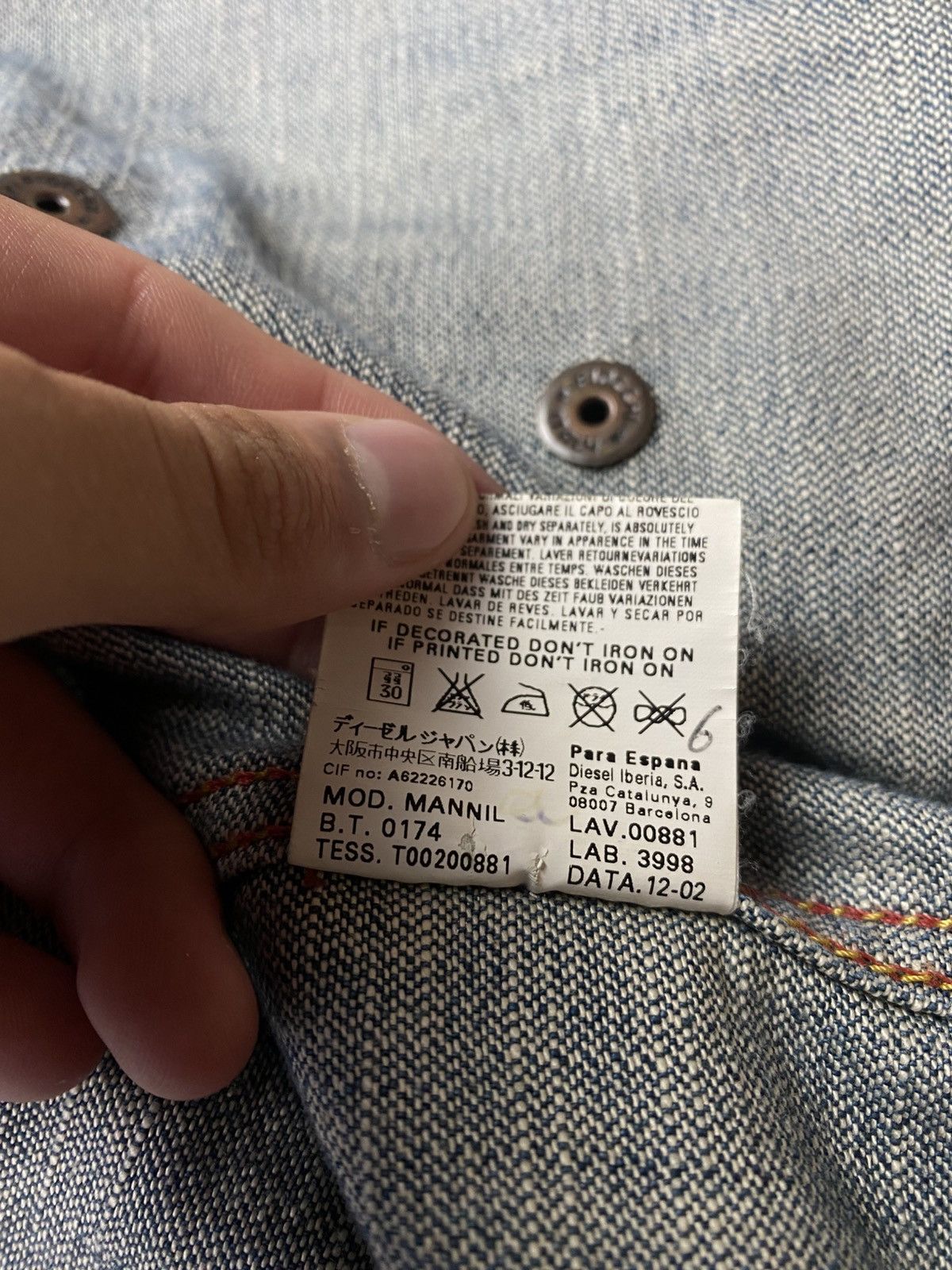 Diesel Denim jacket Diesel J.A.A. jeans vintage rare streetwear y2k Size US L / EU 52-54 / 3 - 16 Thumbnail