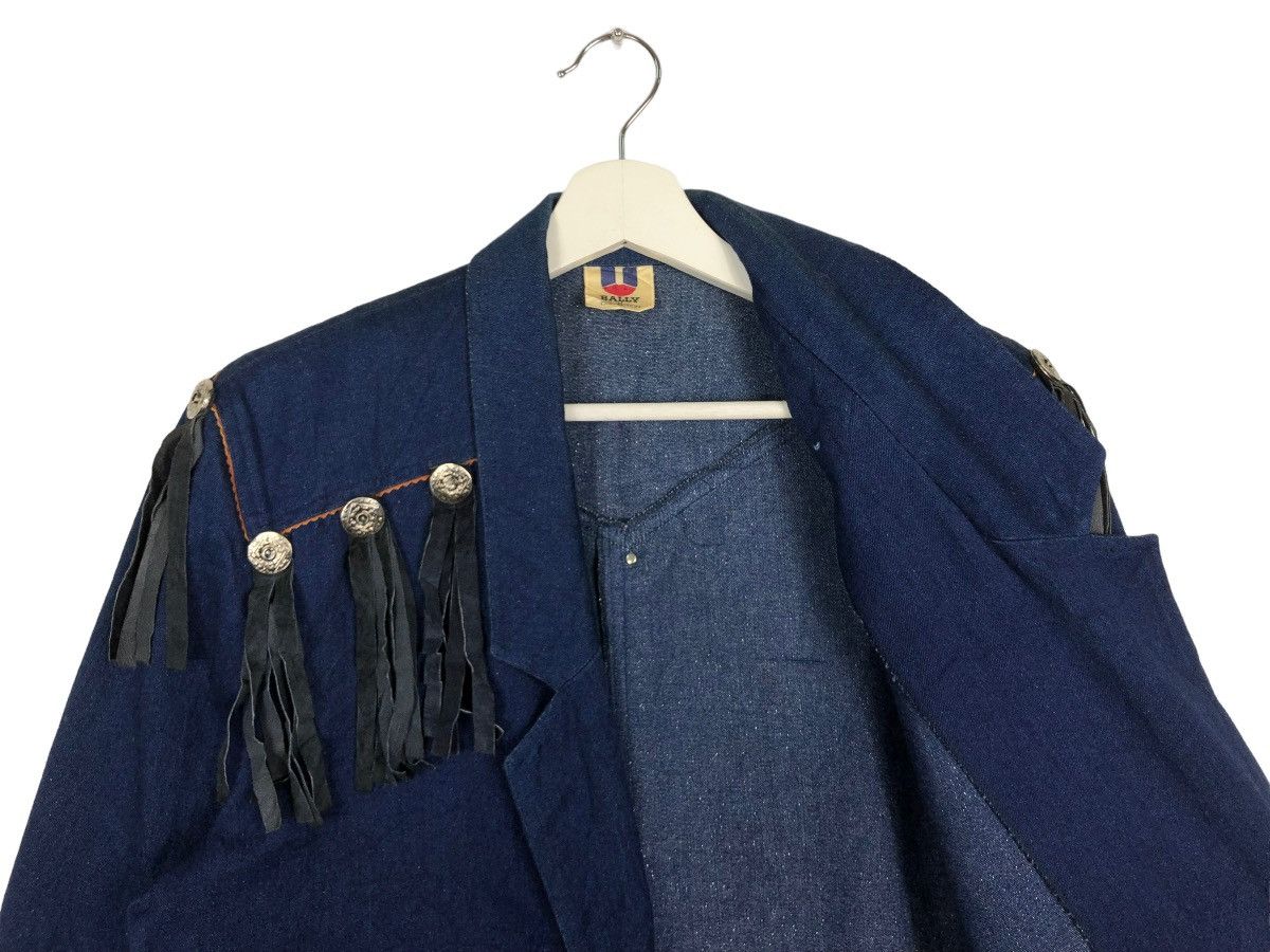 Bally VINTAGE BALLY U COLLECTION DENIM WESTERN JACKET MADE IN ITLY Size US L / EU 52-54 / 3 - 10 Thumbnail