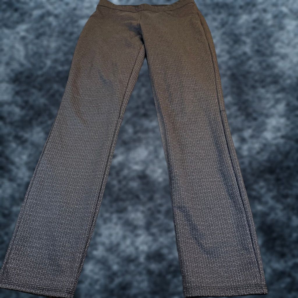 Vintage Max Studio Geometric Print Ponte Leggings Pants Gray Black Womens Medium 27x29" Size 32" / US 10 / IT 46 - 1 Thumbnail