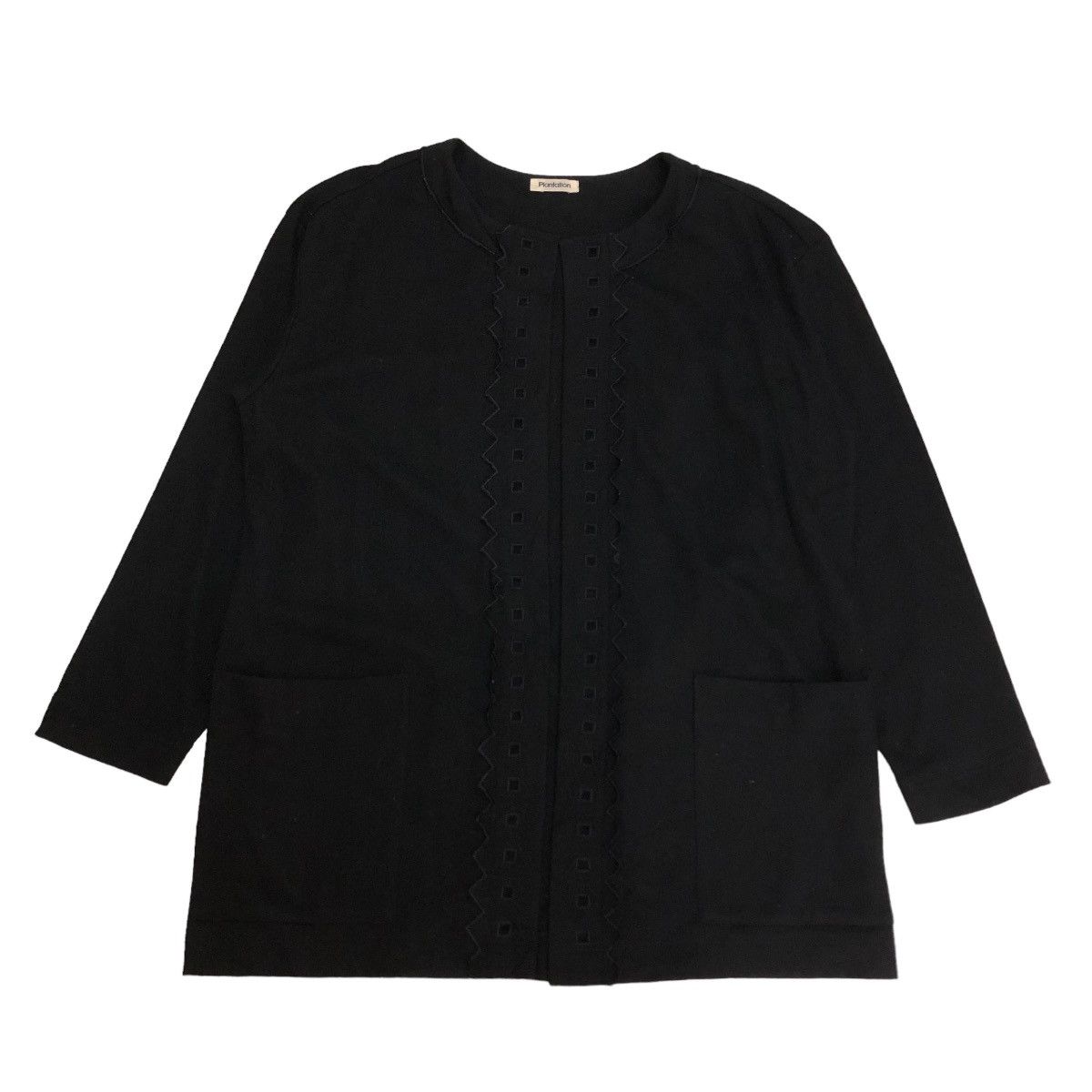 Issey Miyake 🔥VINTAGE ISSEY MIYAKE PLANTATION BLOUSE RICH BLACK Size M / US 6-8 / IT 42-44 - 1 Thumbnail