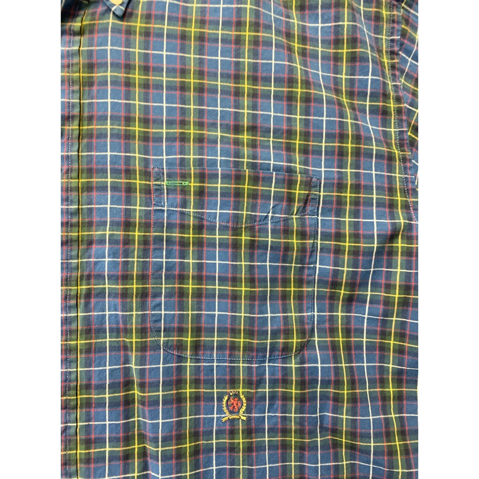 Tommy Hilfiger Tommy Hilfiger Shirt Button-Down XL Long Sleeve Plaid Multicolor Green Blue Men's Button-Up Pocket Logo Casual Workwear Size US XL / EU 56 / 4 - 5 Thumbnail