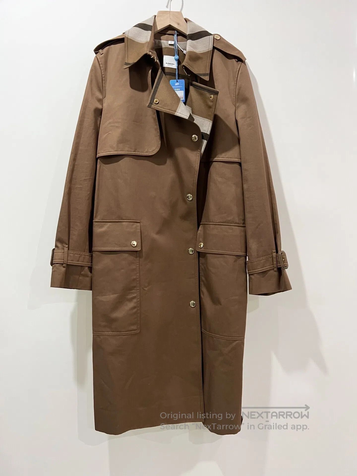 Burberry BURBERRY size UK8 Checkered wool patchwork coat| Size M / US 6-8 / IT 42-44 - 1 Thumbnail