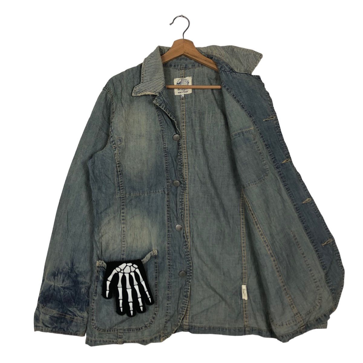 Blue Blue Japan 🔥Denim Work Jacket Blue Blue Made in Heaven Japan Size US L / EU 52-54 / 3 - 9 Thumbnail