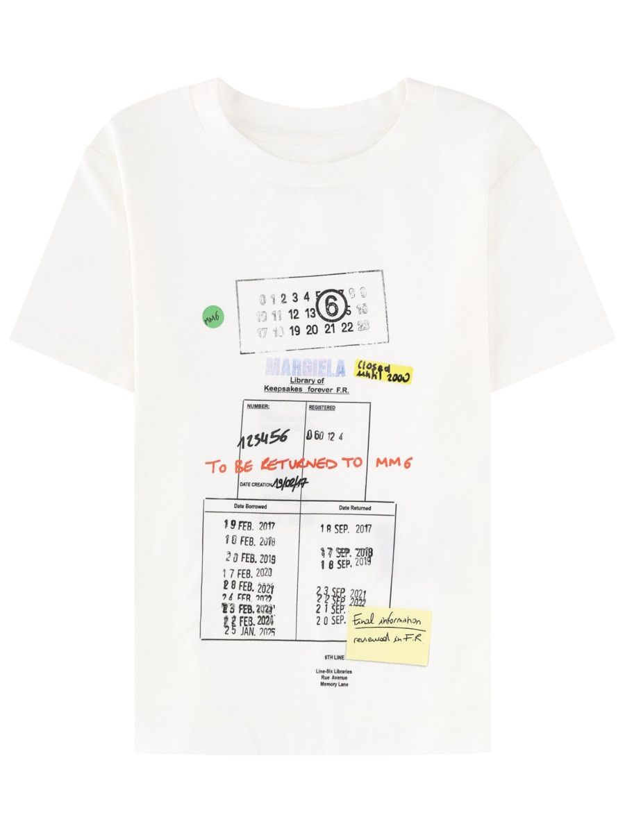 MM6 MM6 T-SHIRT CON STAMPA - WHITE Size S / US 4 / IT 40 - 1 Thumbnail