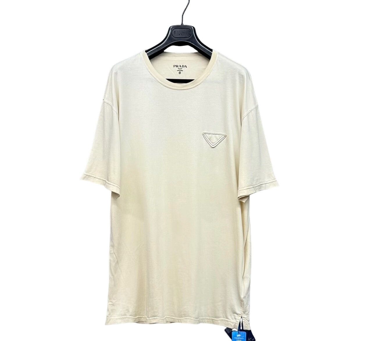 Prada Prada Triangle Logo Cotton T-Shirt XXL Size US XXL / EU 58 / 5 - 1 Thumbnail