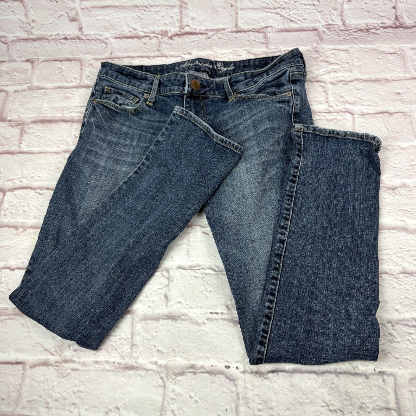 American Eagle Outfitters American Eagle Outfitters Jeans Womens 6 Low Rise Skinny Stretch 31x27 Denim Size 28" / US 6 / IT 42 - 2 Thumbnail