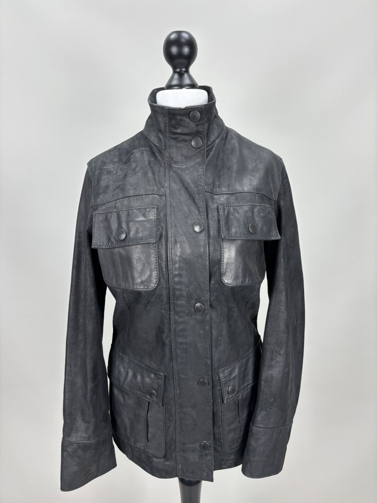 Barbour Womens leather jacket Barbour Size 6 Color Black Size M / US 6-8 / IT 42-44 - 2 Thumbnail