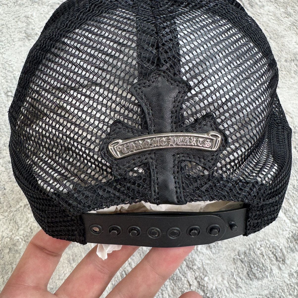 Chrome Hearts Cemetery leather patch cross trucker hat Size ONE SIZE - 10 Thumbnail