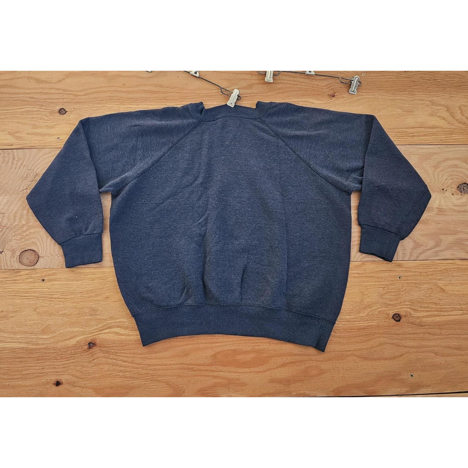 Soffe Soffe Sweats Plain Blank Navy Blue Raglan Sweatshirt L 80s Size US L / EU 52-54 / 3 - 2 Thumbnail