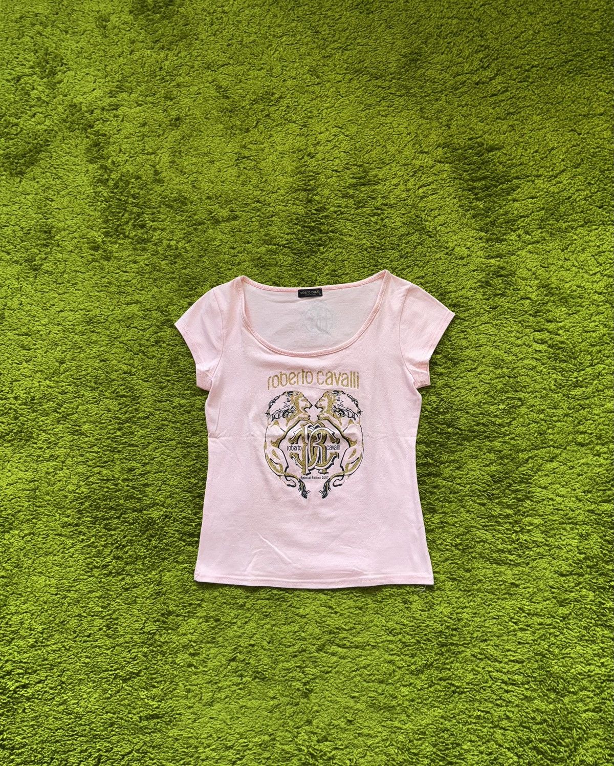 Roberto Cavalli Roberto Cavalli 2000s vintage lion logo t-shirt Y2K Size L / US 10 / IT 46 - 1 Thumbnail