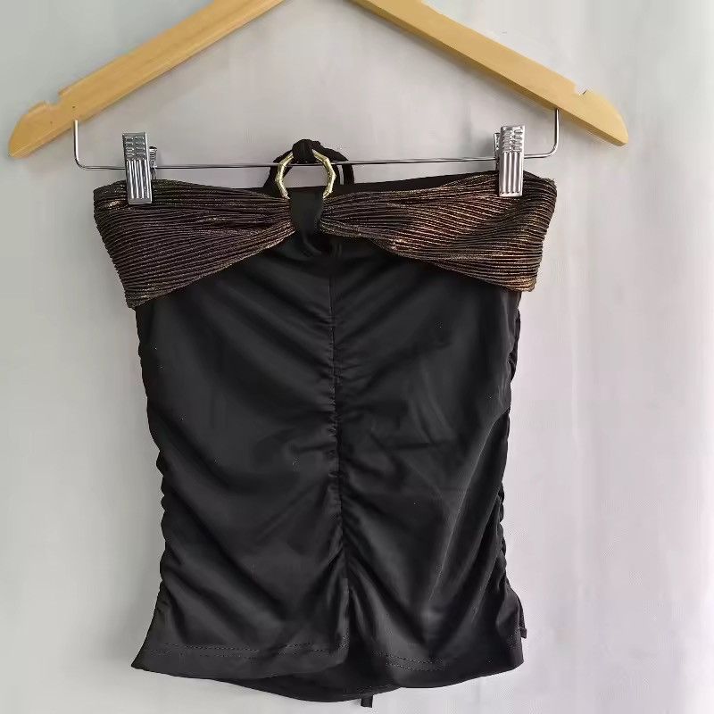 Vintage Y2K Sexy Aesthetic Ruched Retro Style Top Size M / US 6-8 / IT 42-44 - 5 Thumbnail