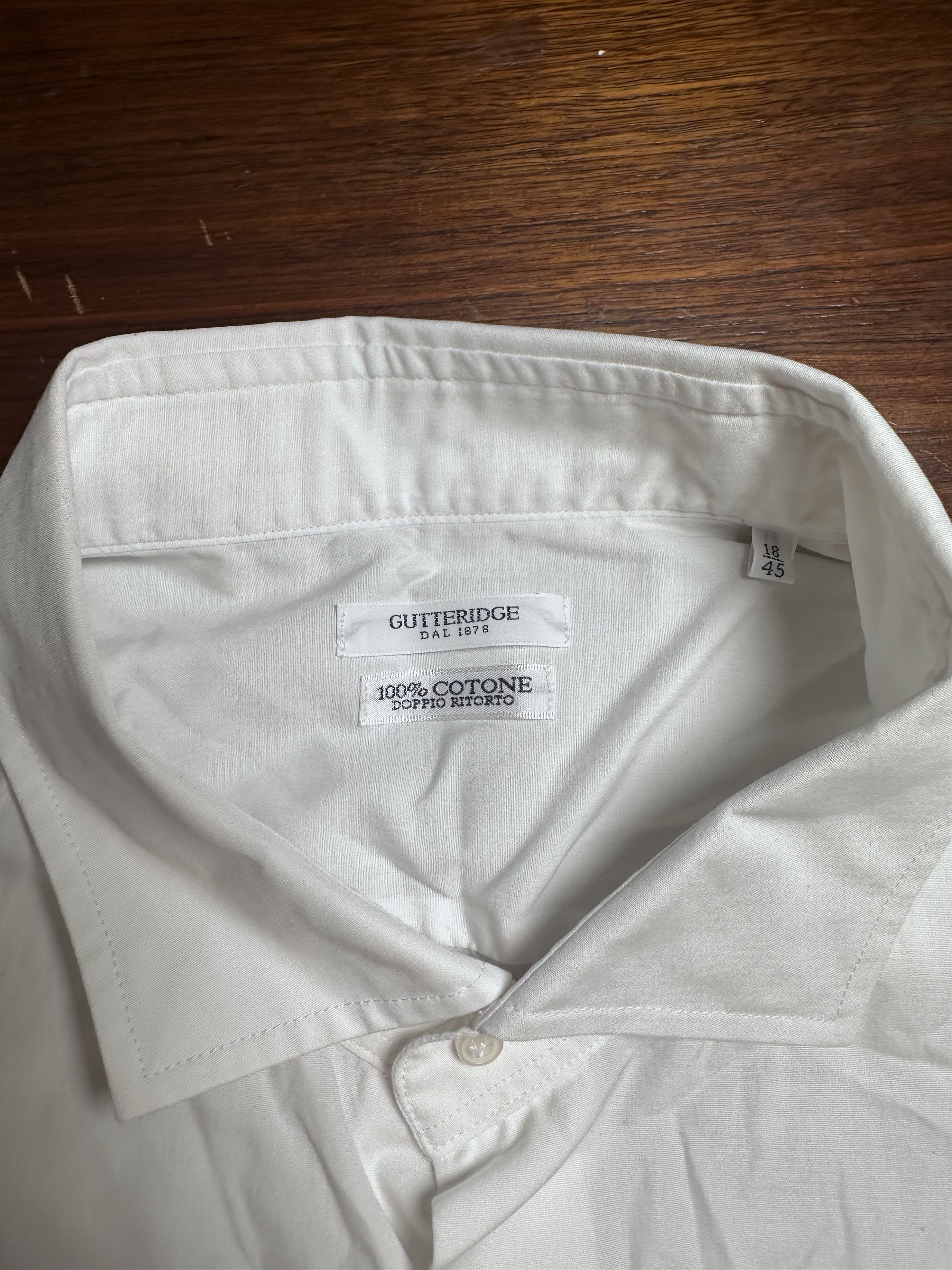 Other Gutteridge Dal 1878 White Cotton Dress Shirt Size 18/45 Size US XL / EU 56 / 4 - 4 Thumbnail