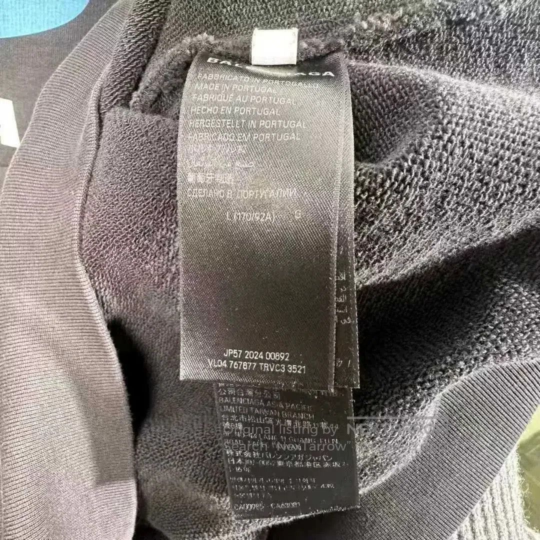 Balenciaga balenciaga logo black hoodie with wave design. Size US L / EU 52-54 / 3 - 4 Thumbnail