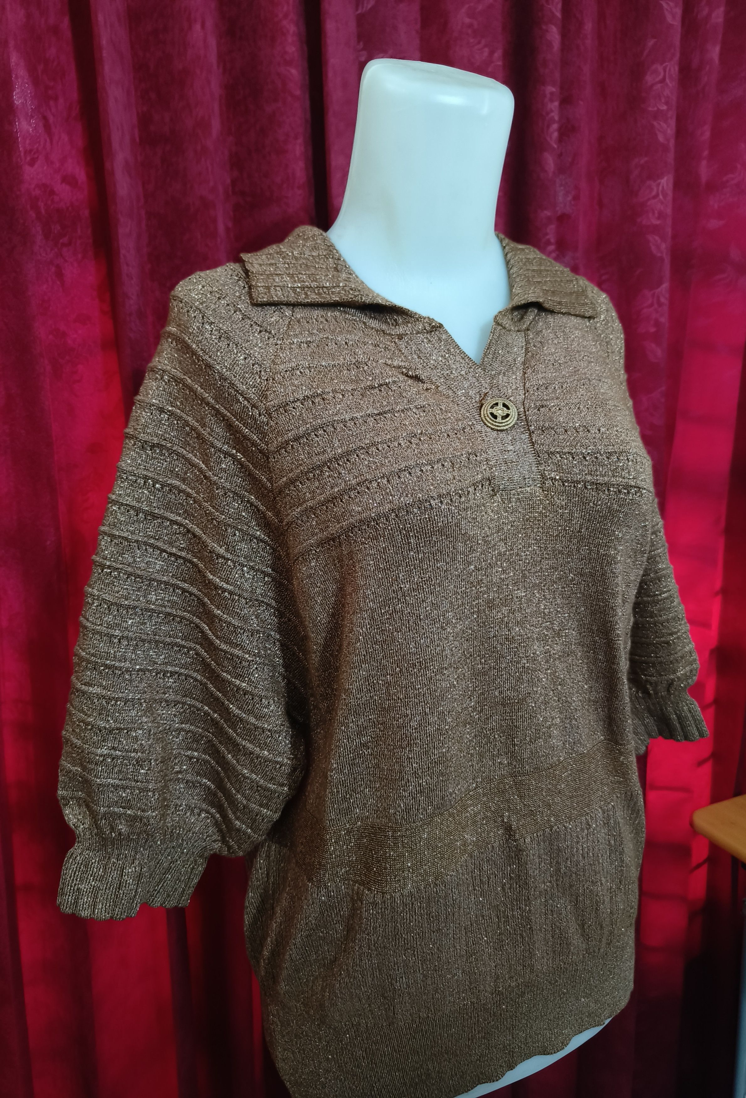 Karl Lagerfeld Vintage KARL LAGERFELD Women's Knit Viscose Sweater Blouse Size L / US 10 / IT 46 - 9 Thumbnail