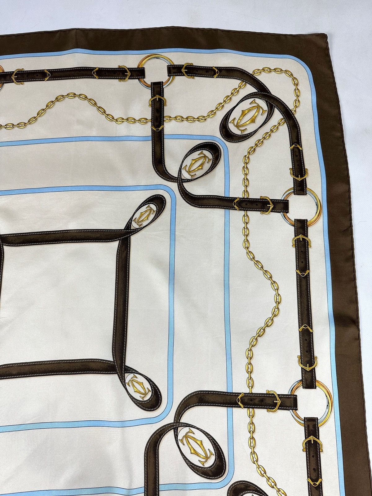 Cartier Vintage Must De Cartier Silk Scarf Size ONE SIZE - 7 Thumbnail