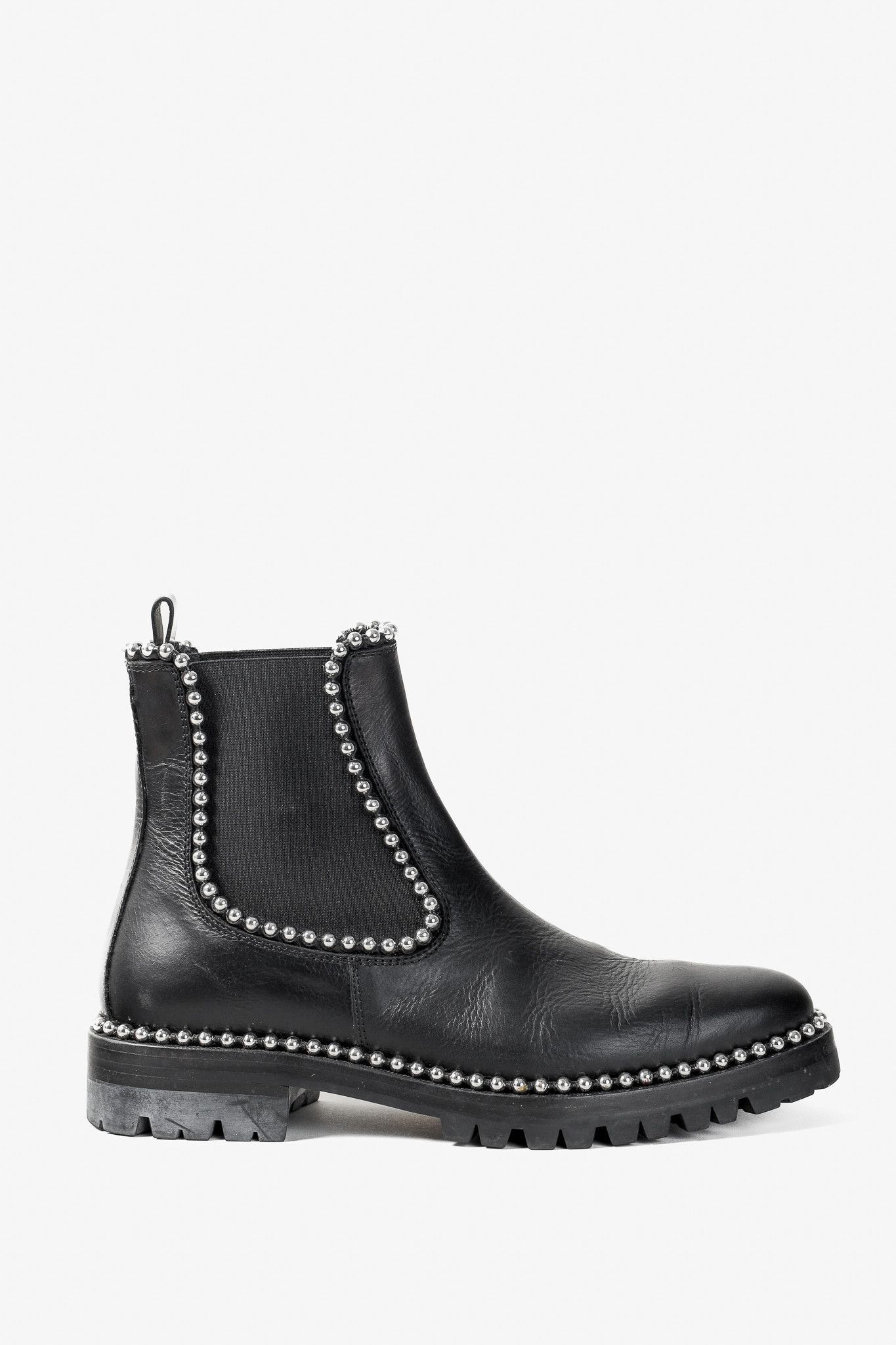 Alexander Wang Alexander Wang Spencer Silver Studded Lug Chelsea Boots Size US 10 / IT 40 - 1 Thumbnail
