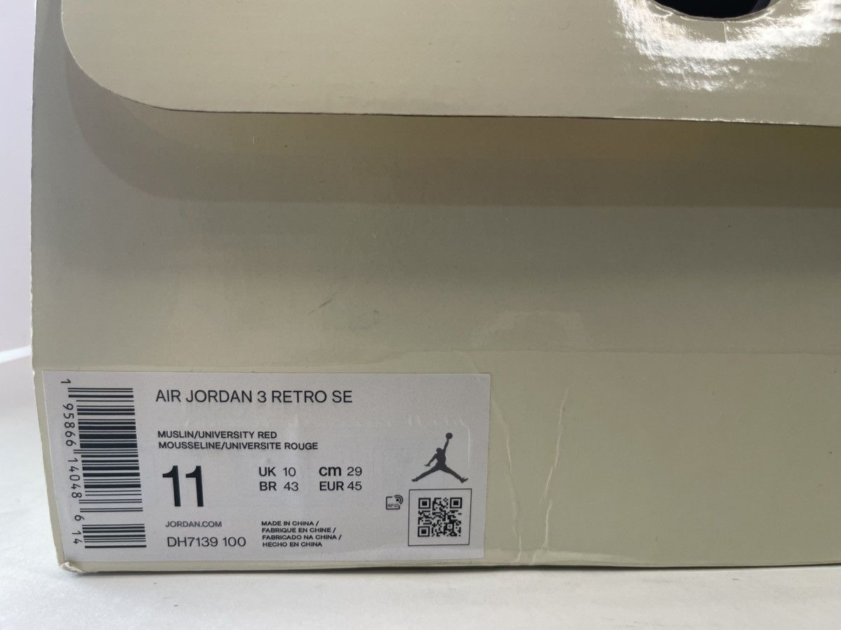 Jordan Brand Air Jordan 3 Retro Muslin Size 11 Mens NEXT DAY SHIPPING Size US 11 / EU 44 - 7 Thumbnail