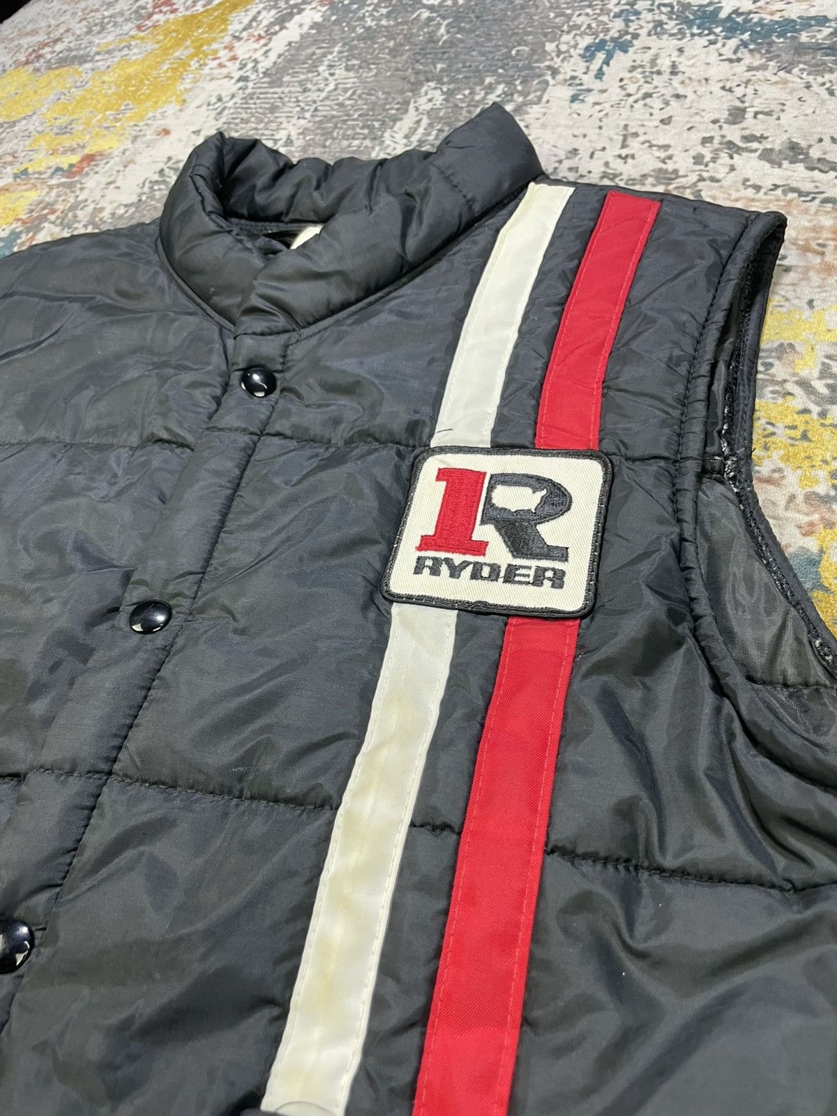 Swingster Vtg 60s Swingster Ryder Racing Stripes Padded Vest Size US L / EU 52-54 / 3 - 4 Thumbnail