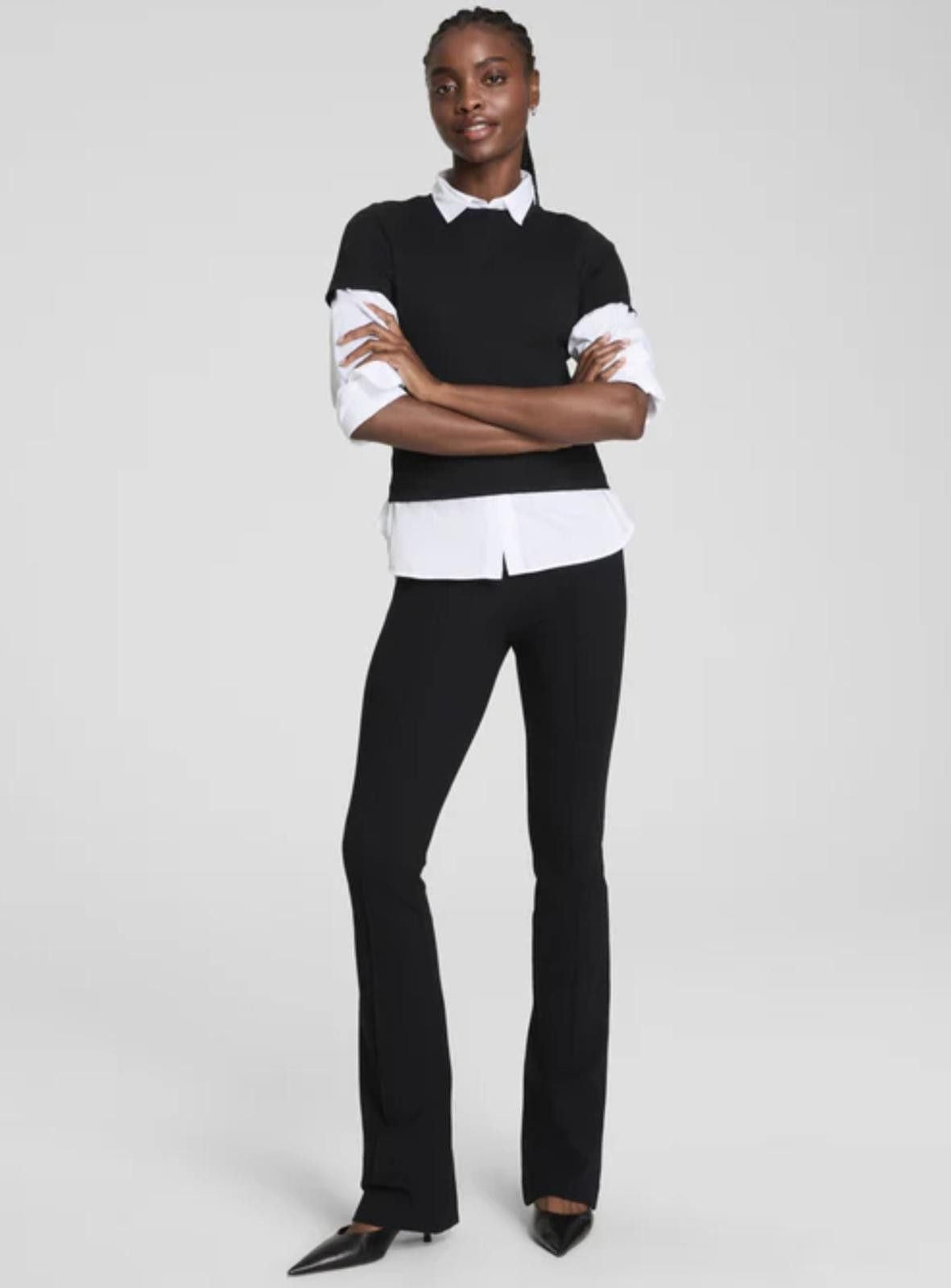 Domenico Spano SPANXsmooth PerfectFit Ponte Micro Flare Pant (SMALL PETITE) Size 28" / US 6 / IT 42 - 5 Thumbnail
