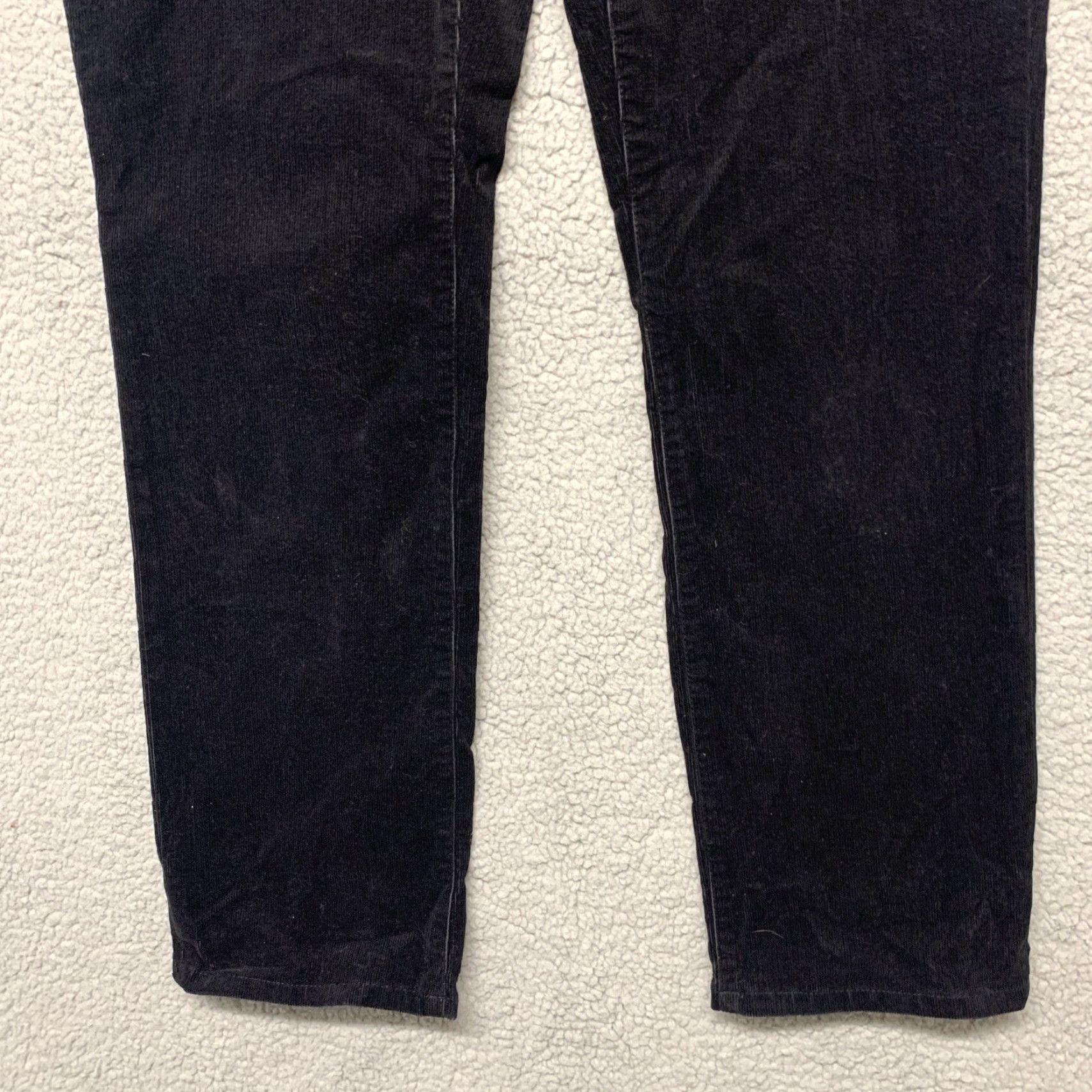 Lands' End Lands' End Womens Black Corduroy Pants 14 Mid Rise Straight 35 x 32 Pants Dress Pants Mens Womens Girls Size 36" / US 14 / IT 50 - 3 Thumbnail