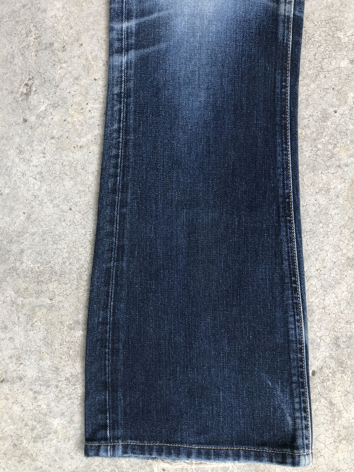 If Six Was Nine Japanese Lee Flared Jeans Distressed Denim Size US 33 - 7 Thumbnail