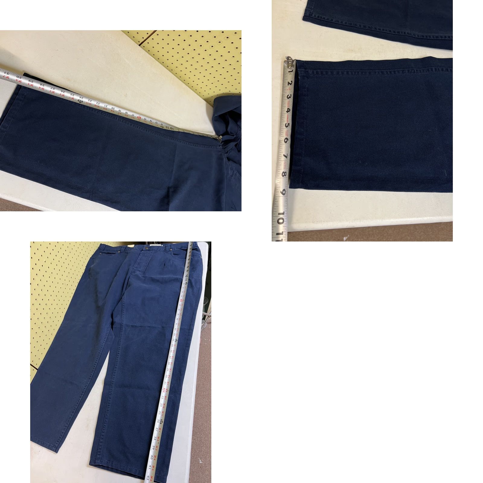 Eddie Bauer Eddie Bauer Pants Men Flat Front Tapered Leg Chino 44x30 Blue Knit Cotton Blend Regular Slim Relaxed Inseam 30 Mens Size 44x30 Size US 44 / EU 60 - 8 Thumbnail