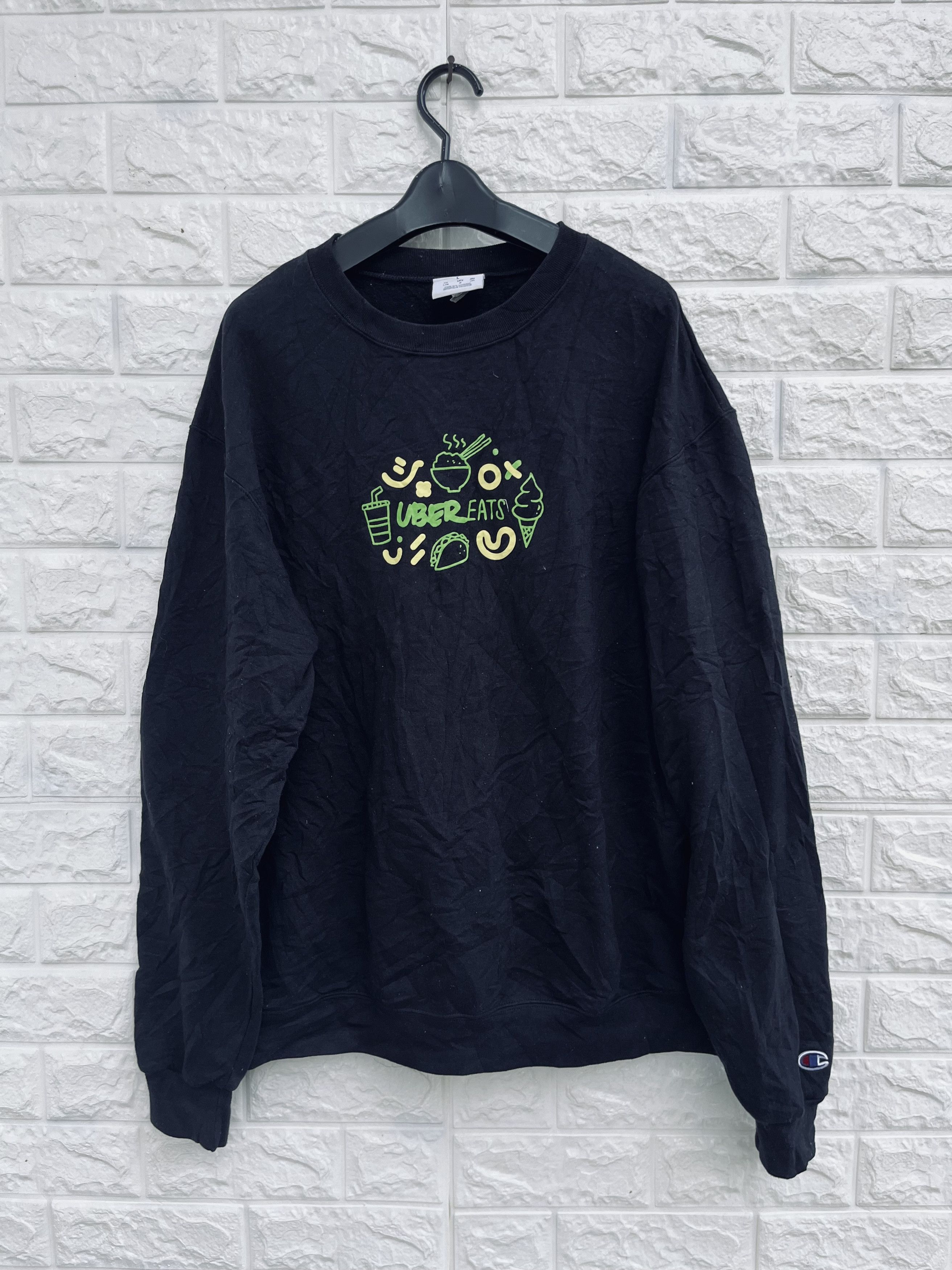 Champion × Japanese Brand Vintage Champion Uber Eats Streetwear Fashion Style Size US L / EU 52-54 / 3 - 1 Thumbnail