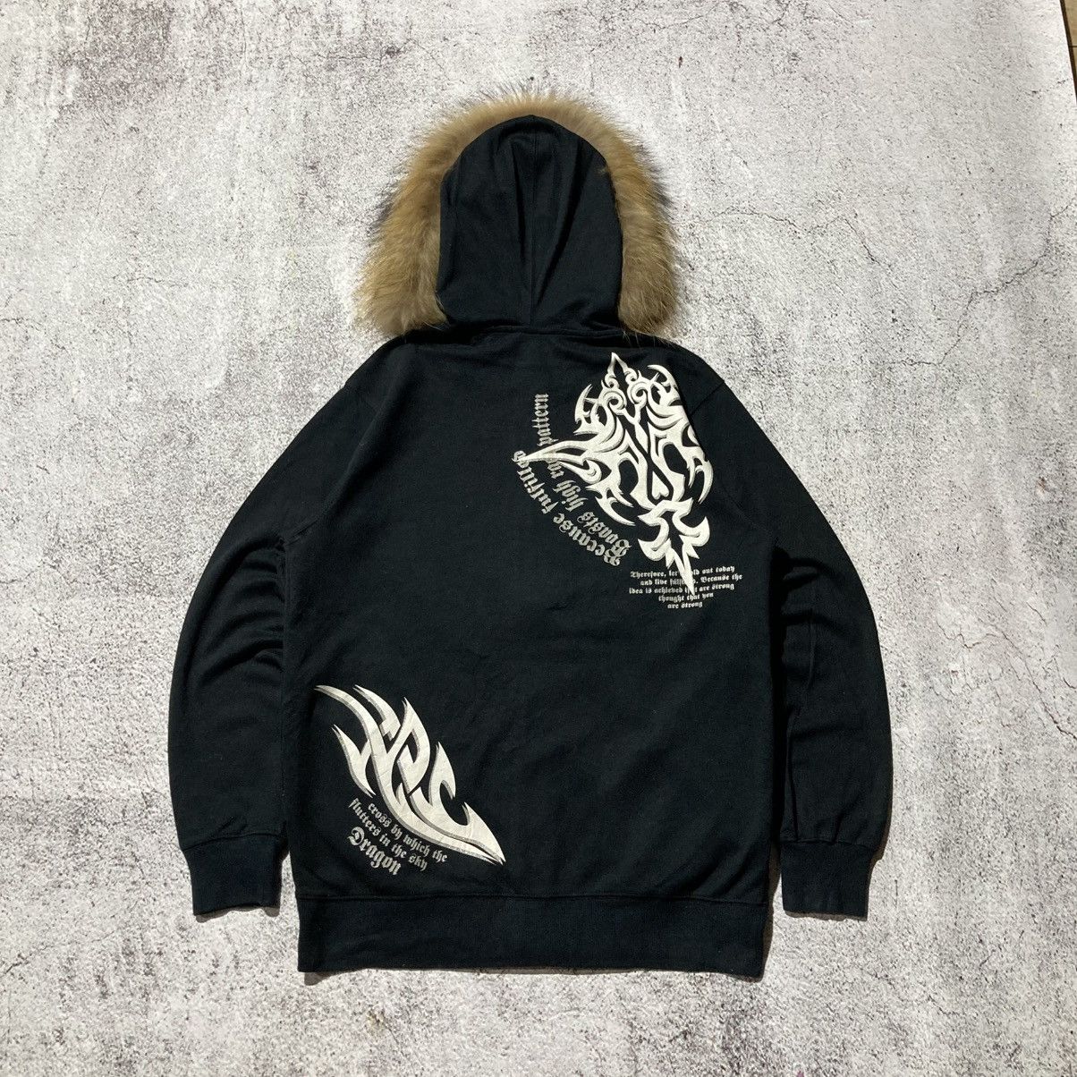 Japanese Brand 2000s Beaumere Dagger Poem Grunge Punk Style Fur Ziphoodie Size US L / EU 52-54 / 3 - 12 Thumbnail