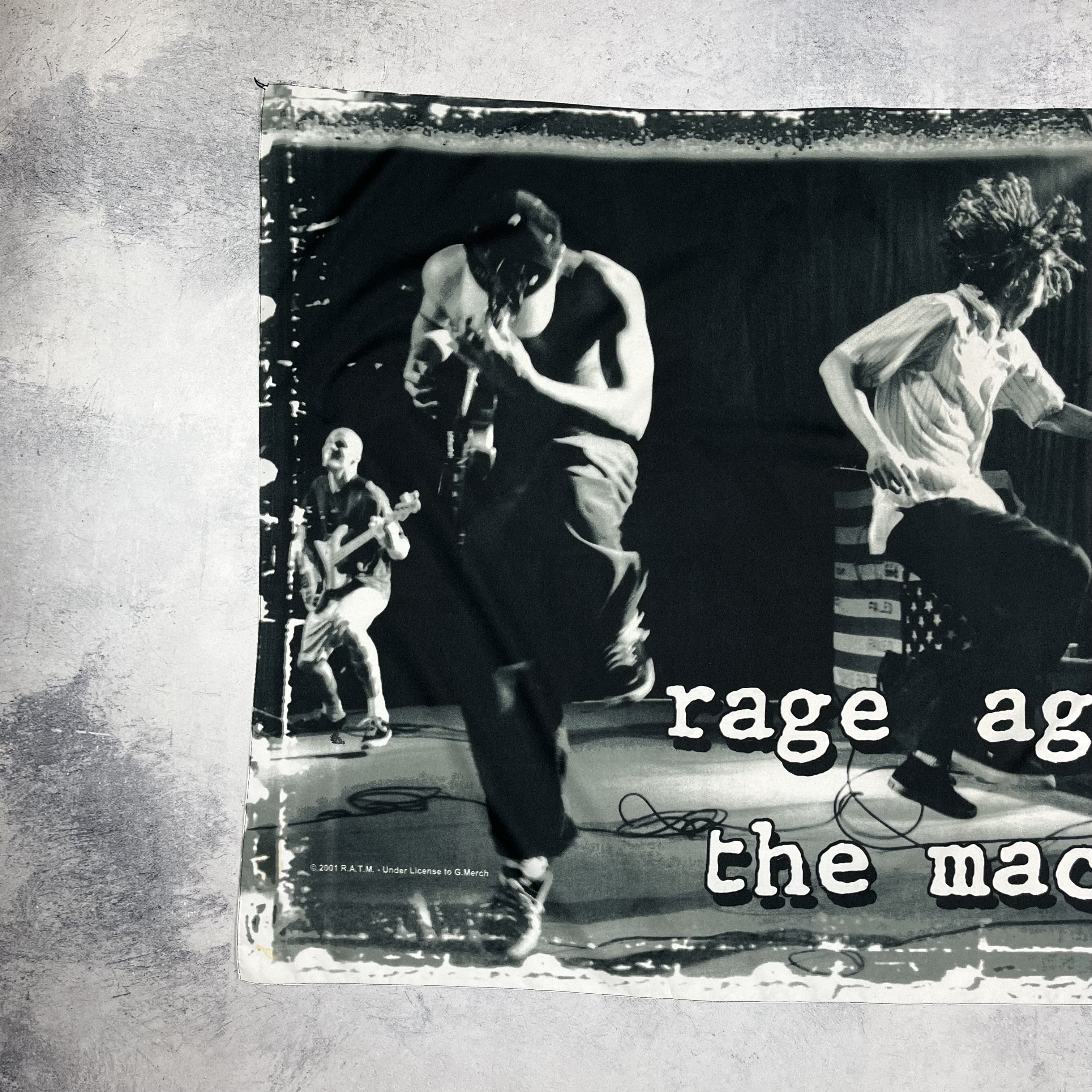 Band Tees Vintage Rage Against The Machine RATM Poster Tapestry 2001 Size ONE SIZE - 3 Thumbnail
