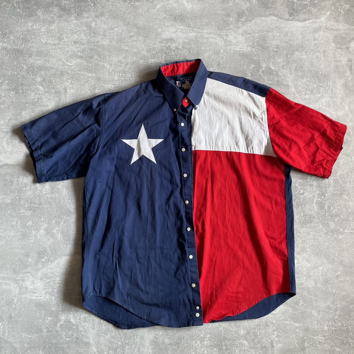 Other 90s Oversized USA Flags Button Ups Shirt Texas American polo Size US XL / EU 56 / 4 - 1 Thumbnail