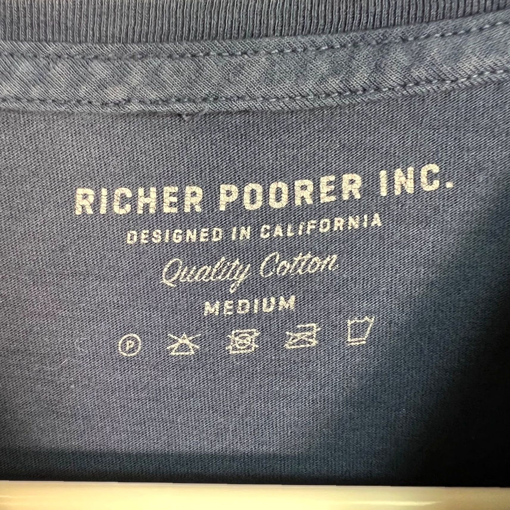 Richer Poorer Richer Poorer Mens T-Shirt Shirt Long Sleeve Blue Pocket T Shirt Adult Medium Blue Mens Size US M / EU 48-50 / 2 - 3 Thumbnail