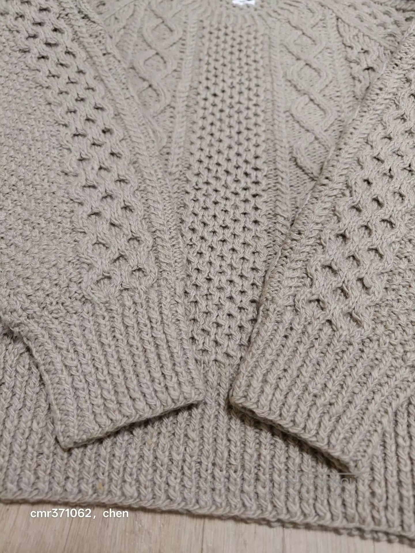 Visvim Beige Cable Knit Sweater Size L. Size US L / EU 52-54 / 3 - 5 Thumbnail